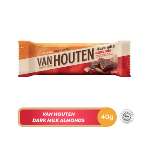 

DELFI VANHOUTEN VAN HOUTEN DARK MILK ALMOND CHOCOLATE COKLAT SUSU 40 GR