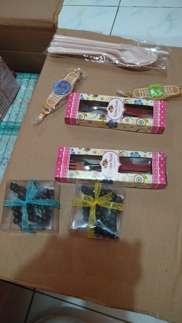 Sendok Garpu Teh Kecil  Kemas Box Motif