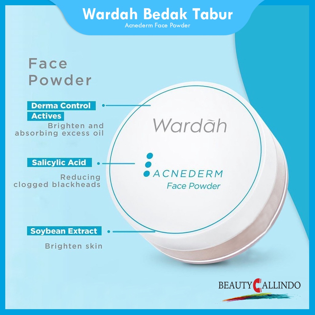 Wardah Acnederm Face Powder Bentuk Bedak Tabur