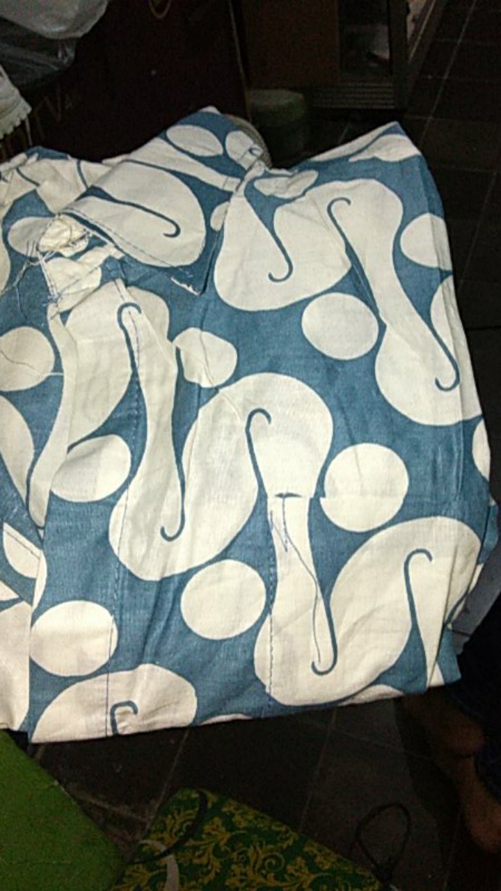 Kemeja Batik Pria Baju Batik Bahan Katun Prima Hq Biru Merah Putih Indigo Batik Rhizqy Pekalongan