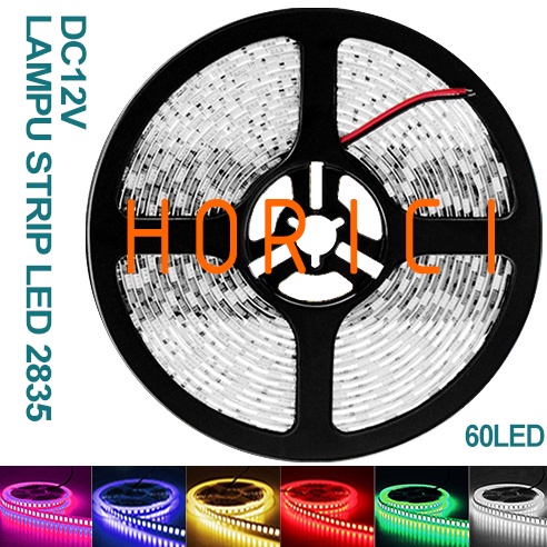 FULL 5M DC 12V LED STRIP 3528 IP55 WATERPROOF LAMPU PLAFON LAMPU ETALASE TAHAN AIR