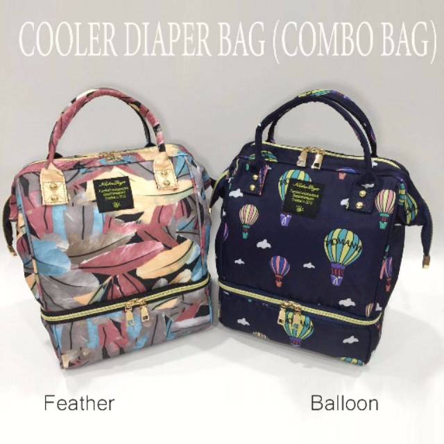 Jual MULTIFUNGSI COOLER DIAPER BAG 2in1 ( COMBO BAG) Shopee Indonesia