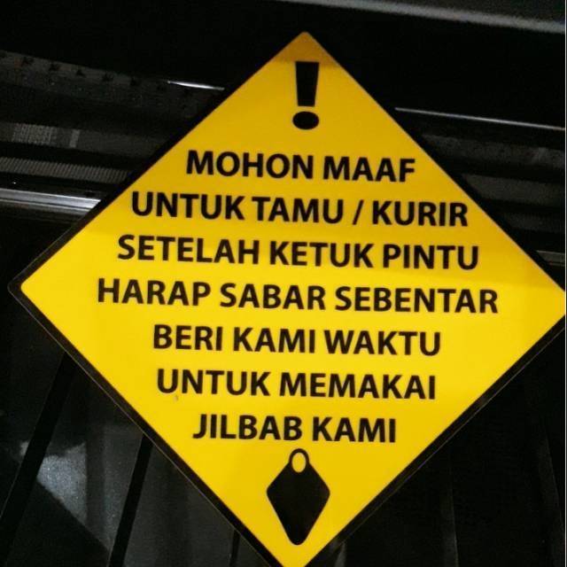 

Acrylic papan peringatan , akrilik papan peringatan hijab