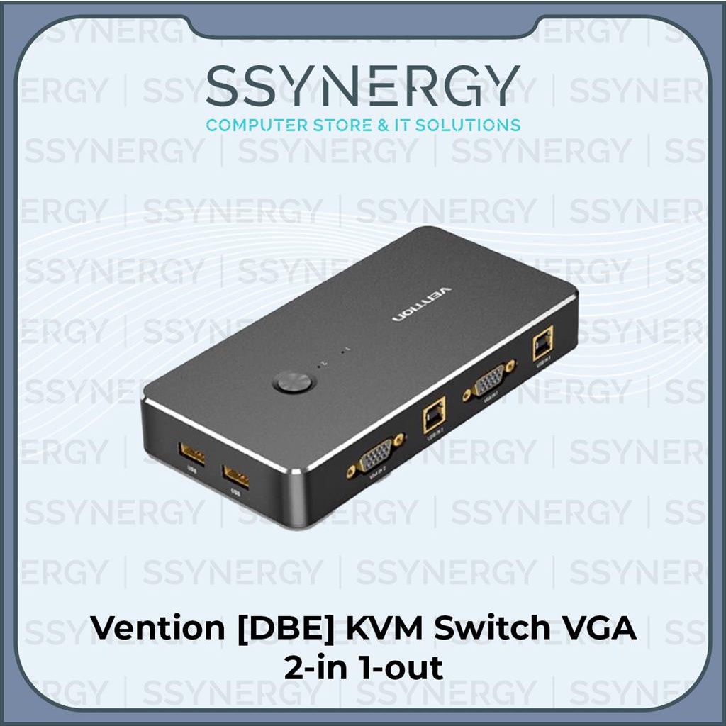 Vention KVM Switch VGA USB Printer Sharing Keyboard Mouse PC - DBE