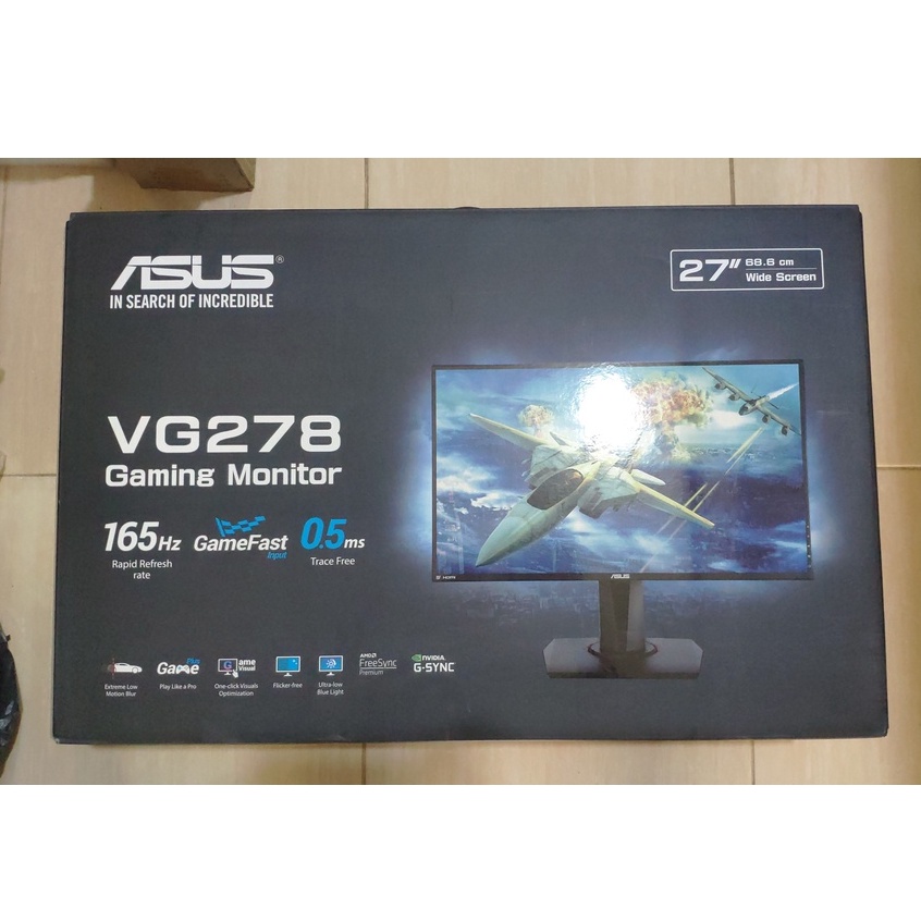 LED Asus VG278QR 165Hz Gaming Monitor 27 Inch - Bekas / Second Used