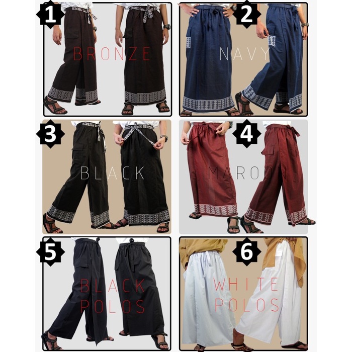 sarung-celana- sarung celana (saruna) / celana sarung pasha cesar 64 jumbo -black new -celana-sarung