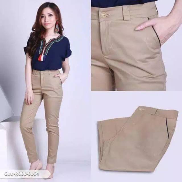 CELANA CHINOS WANITA)CELANA CINO/CELANA KANTOR CHINOS/DOBLE STRET