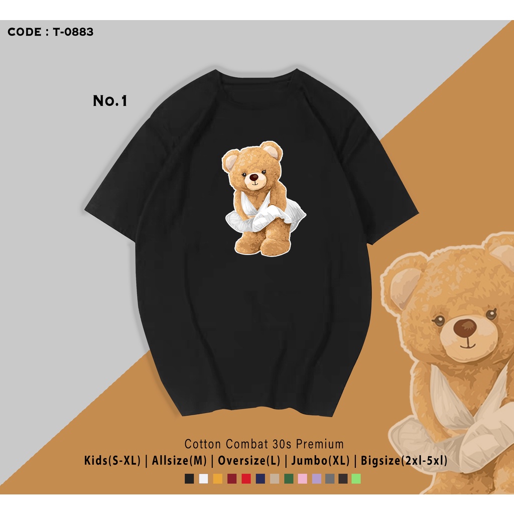 KAOS BEAR / T-SHIRT TEDDY BEAR/ STREET STYLE / KAOS DISTRO PRIA WANITA