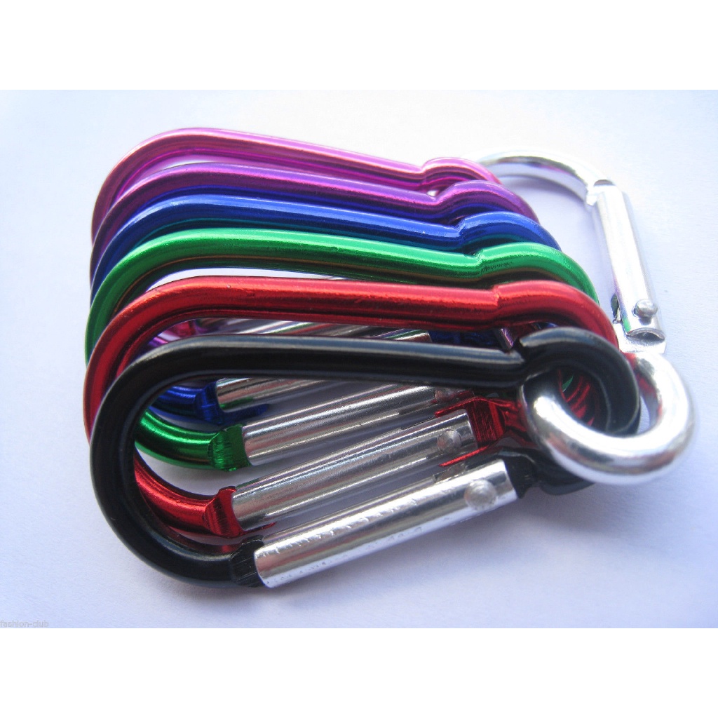 5 Pcs Gantungan Kunci Carabiner Bahan Stainless Steel Untuk Climbing Camping Hiking Outdoor