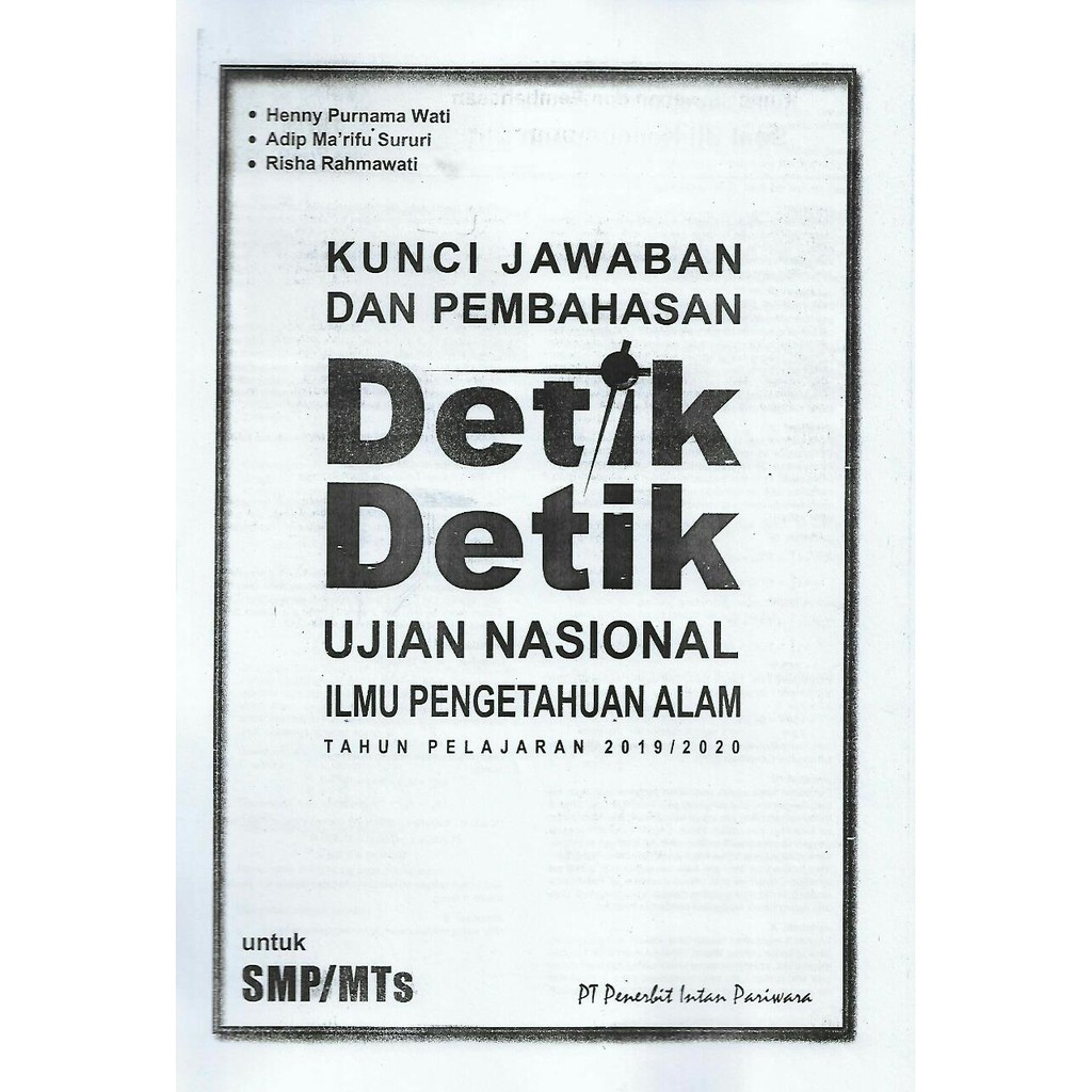Detik Detik Kunci Jawaban Ipa Tahun Ajaran 2019 2020 Shopee Indonesia