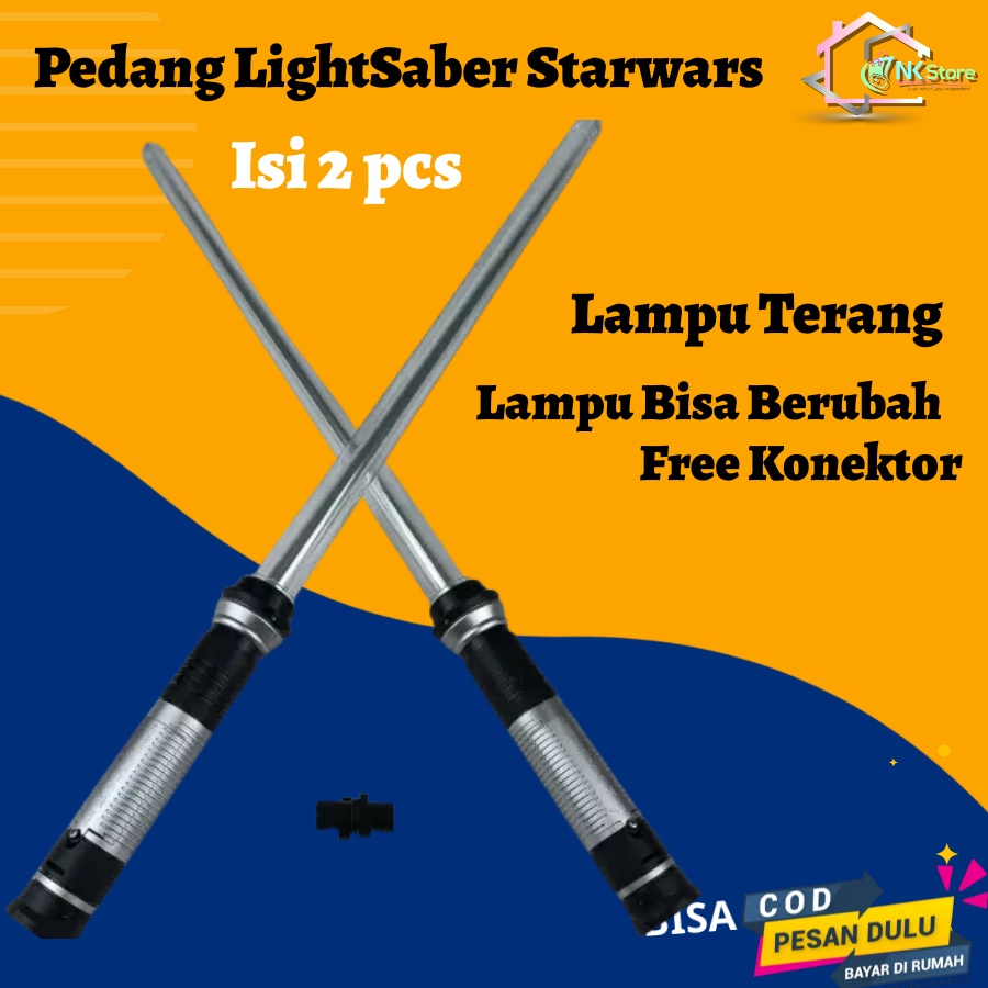 Pedang Pedangan mainan anak laki laki Double Bladed  lightsaber starwars star wars / pedang starwars star wars lightsaber isi 2 pcs