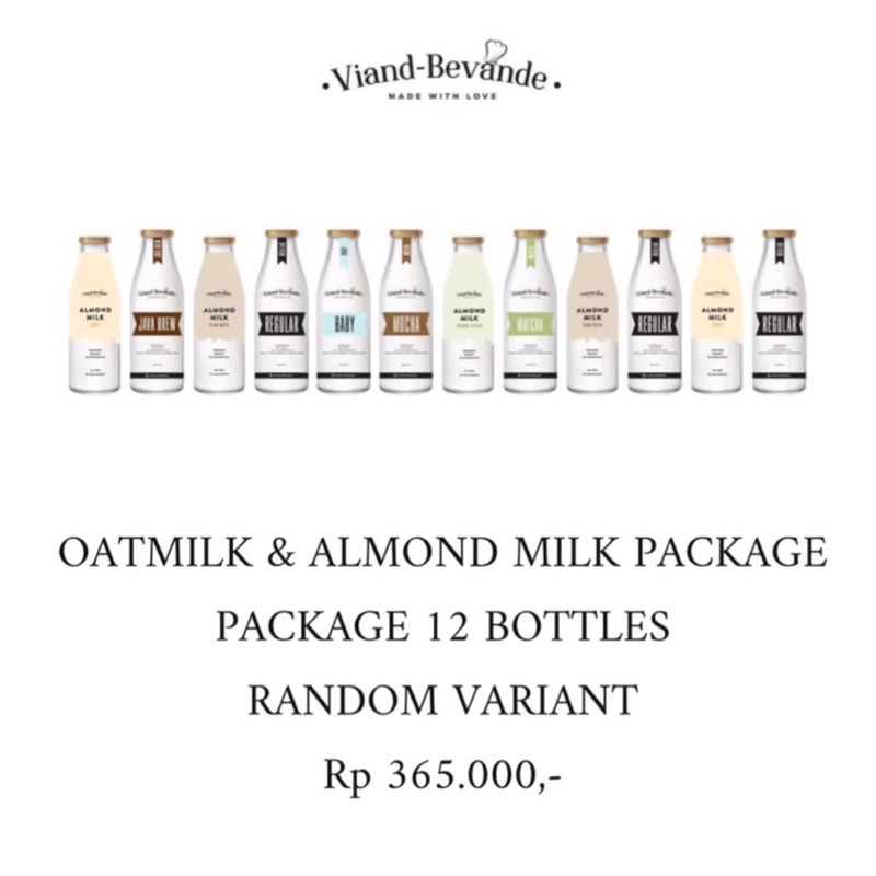 

SPECIAL PACKAGES Oatmilk & Almond Milk
