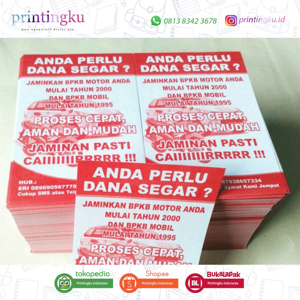 Cetak Brosur Flyer Ukuran A4 A5 1 Warna Per Rim 500 Lembar Murah Shopee Indonesia