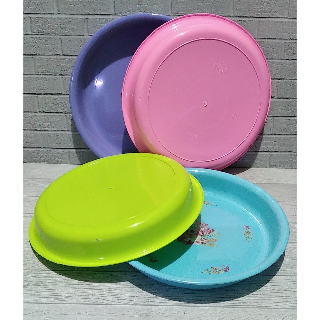 NAMPAN PLASTIK BULAT ZASSTAR 4 PCS NAMPAN SAJI NAMPAN BULAT BAKI PLASTIK