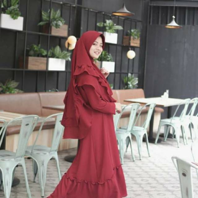 Baji muslim set syari /gamis muslim syari /nisa syari