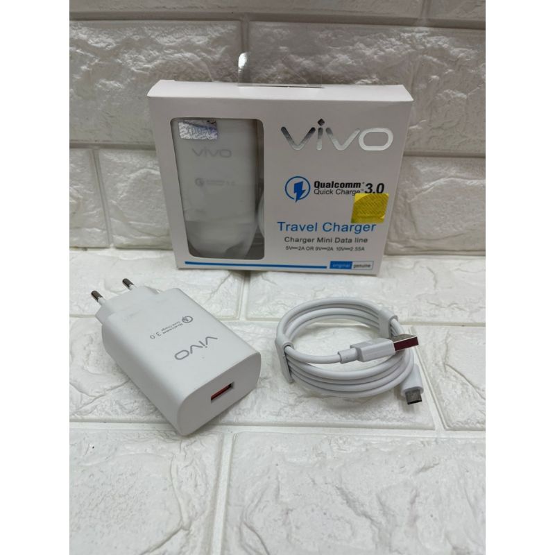 Charger Vivo Ori 100% QC 3.0 Quick Charge Fast Charging Micro V8