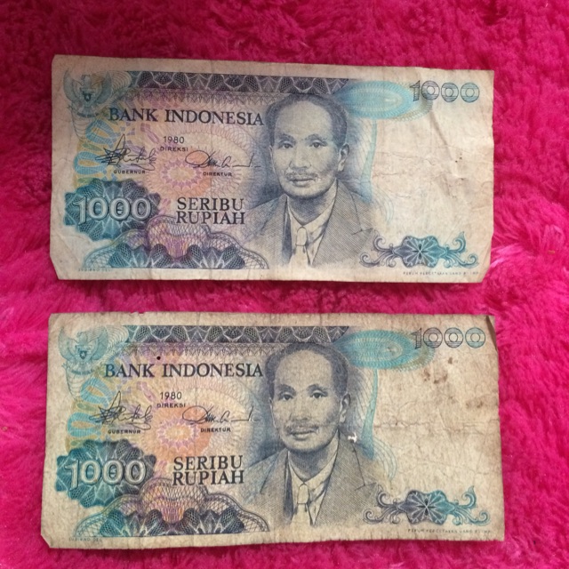 Uang kuno 1000 rupiah th 1980