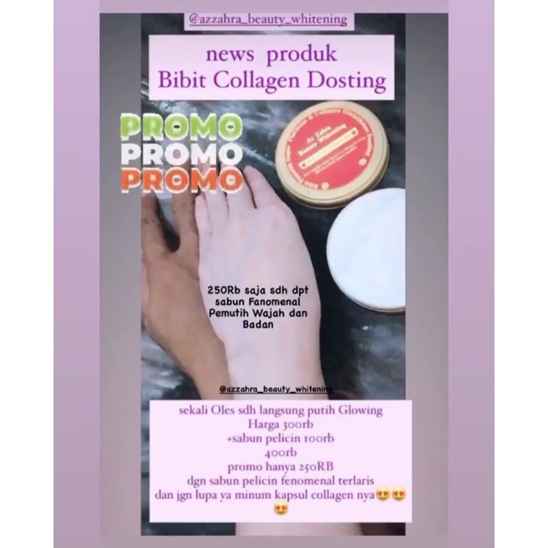 BPOM Lotion Cream Collagen bibit pemutih Sebadan badan promo sale