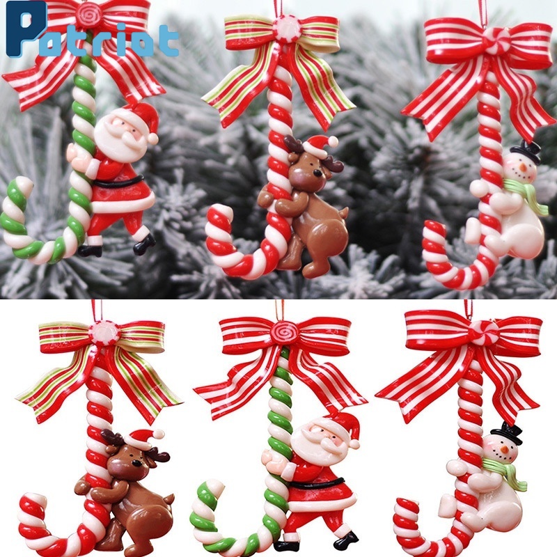 Christmas Tree Santa Claus pendant/Snowman Candy Cane Ornament for Kids home Decor