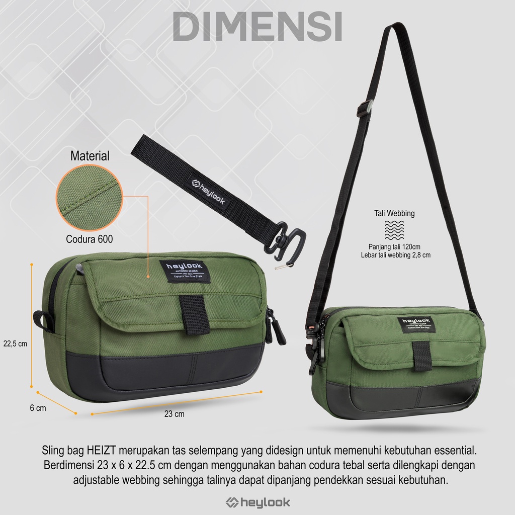 HEYLOOK Project - Tas Selempang Pria HEIZT Sling Bag Pria Tas Slempang Cowok