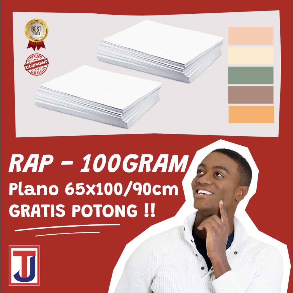 Jual KERTAS HVS 100 GRAM 65x100CM PLANO Merek RAP Isi 500 Lembar ...