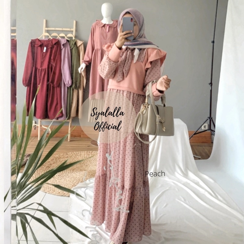 [GAMIS] Gamis ceruty babydoll Arasya | dress muslim | Gamis motif