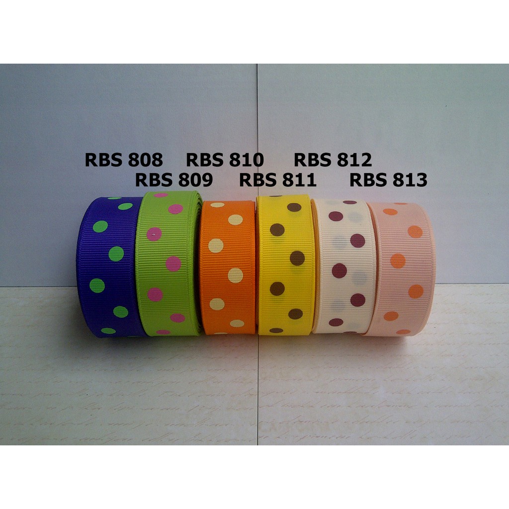 

[10 YARD] PITA GROSGRAIN MOTIF POLKADOT SALE RBS 808,809,810,811,812,813