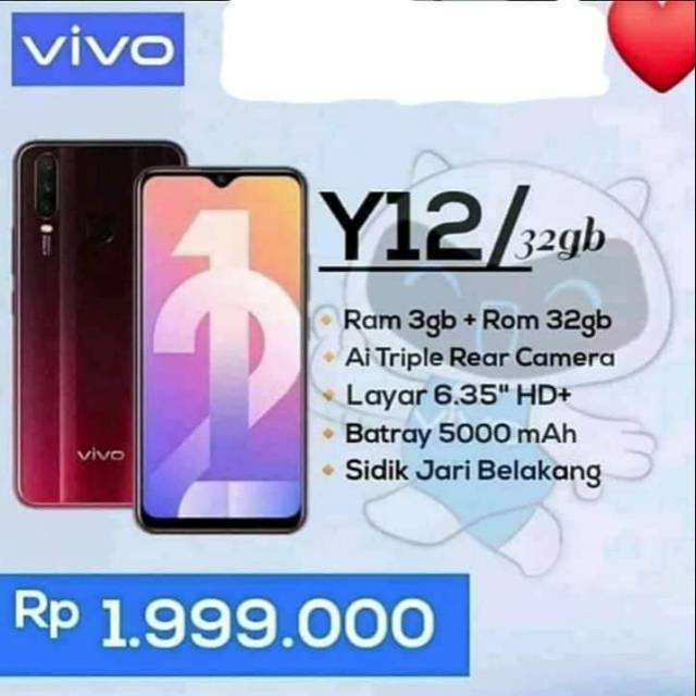 Vivo Y12 Ram 12/32