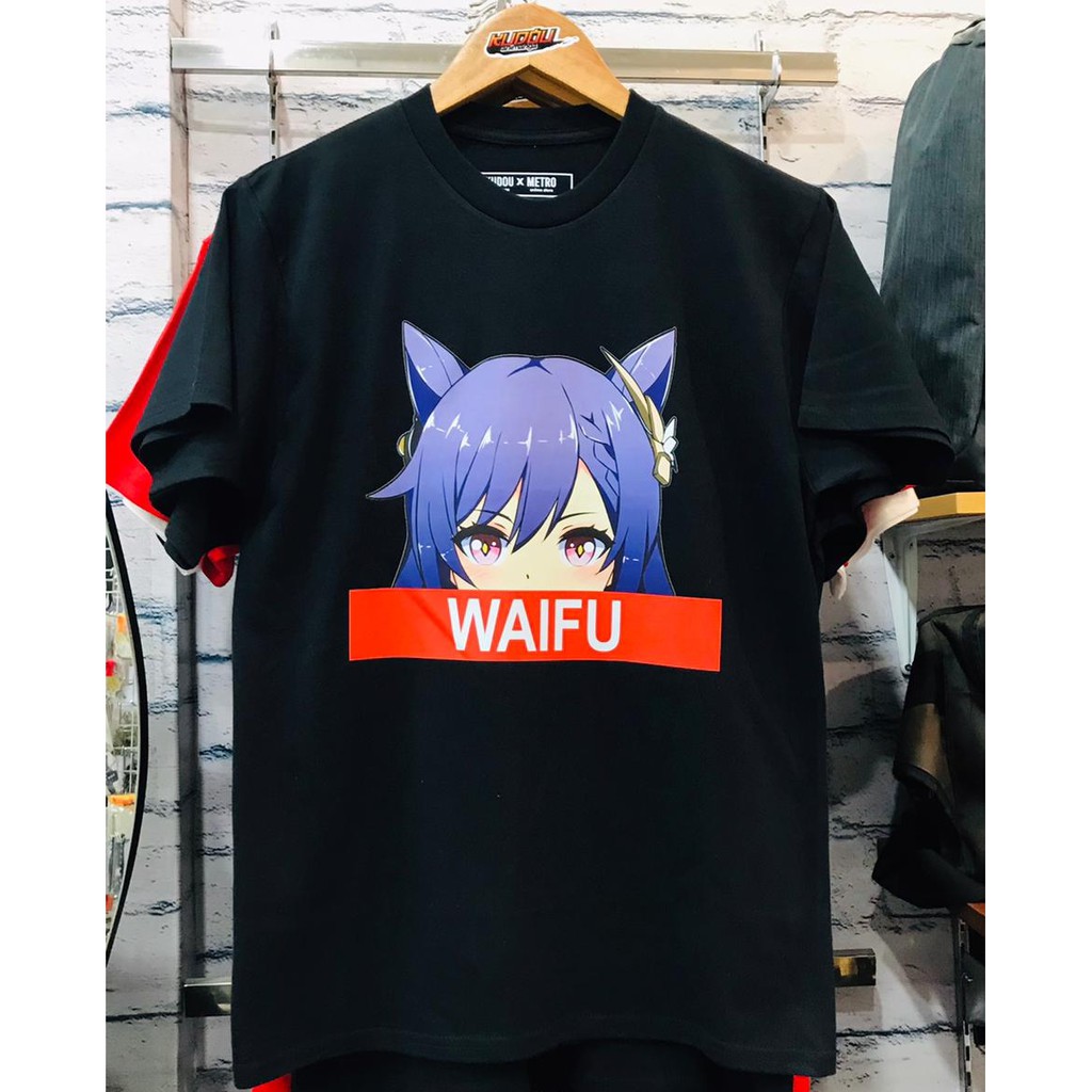 Tshirt Keqing as Waifu Genshin Impact Kawaii Girl Character