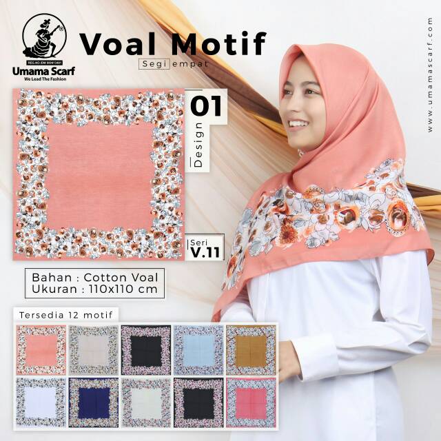 Jilbab segi empat UMAMA VOAL MOTIF A