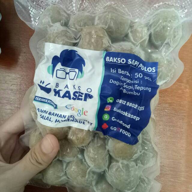 Jual Bakso Sapi Polos Super Frozen Beku Isi 50pcs Shopee Indonesia