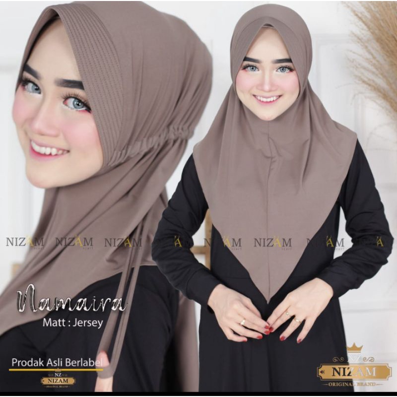 Hijab instan tali serut belakang Jersey