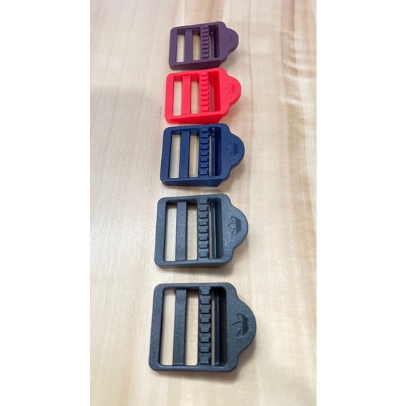 jual ring jalan / gesper jalan (adjuster) logo adidas buat webbing 2.5 cm