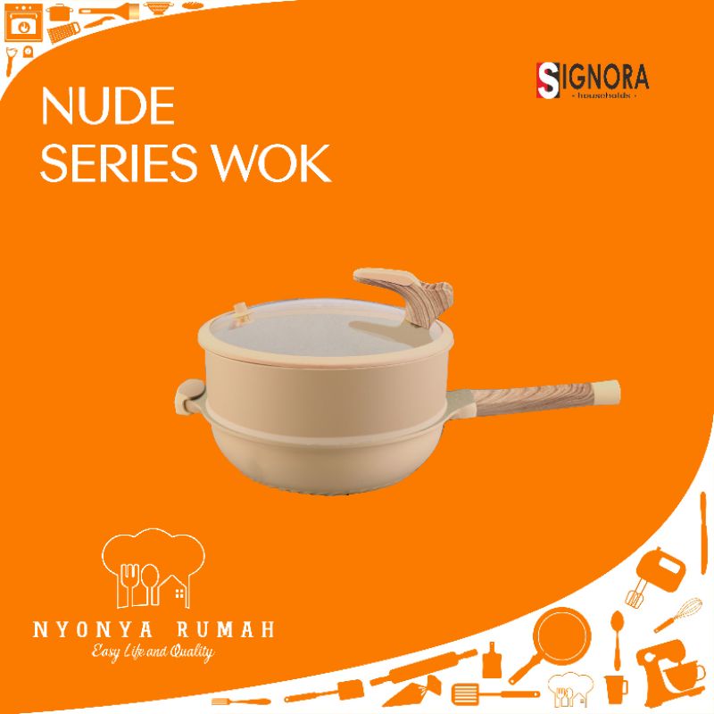 Signora Nude Series Wok/Wajan set/Steamer/Alat kukus