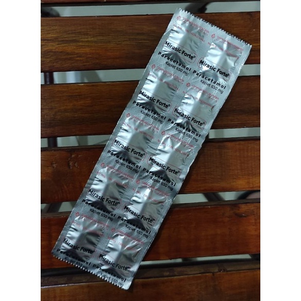 Mirasic Forte 10 Kaplet 650 Mg / Meringankan Sakit Kepala / Sakit Gigi / Menurunkan Demam / 10 Tablet