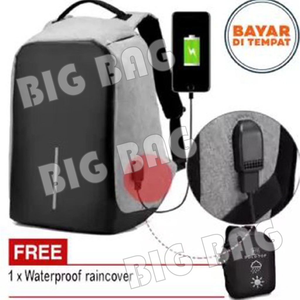 Gear Bag - Anti Theft Outdoor Dailypack Laptop  Backpack - Tas Ransel Anti Maling Laptop Travel Back