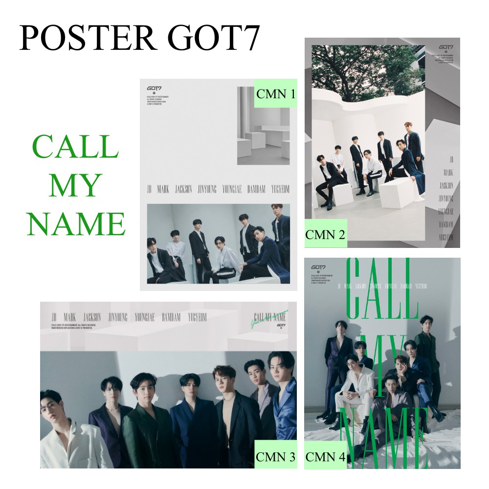POSTER GOT7 CALL MY NAME JB Mark Jackson Jinyoung Youngjae Bambam Yugyeom KPOP