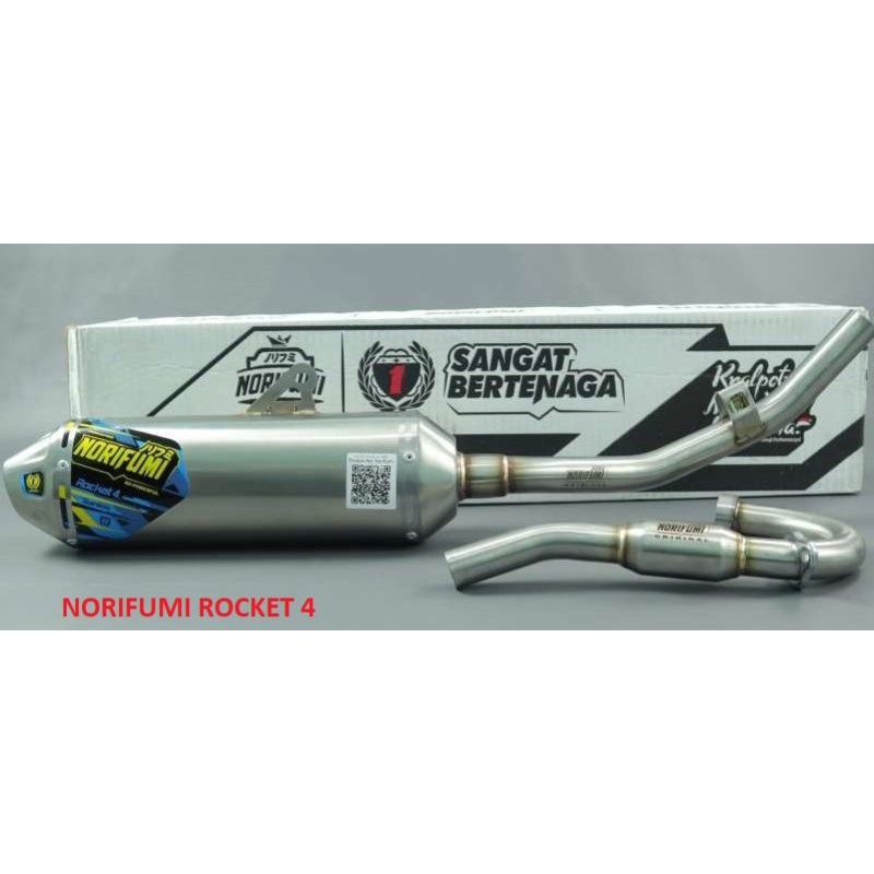 Norifumi original knalpot Rocket 4 steinless KLX, KLX BF, CRF, WR155R, BoreUp KLX BF, BoreUp CRF
