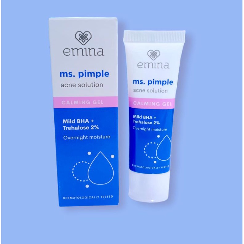 ❤️ MEMEY ❤️ EMINA MS PIMPLE Acne Solution Moisturizing Gel | Calming Gel Overnight 20ml