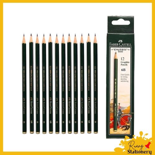 

FABER CASTELL Pensil Faber-Castell 9000 - 2B Alat Tulis Sekolah Per Pcs