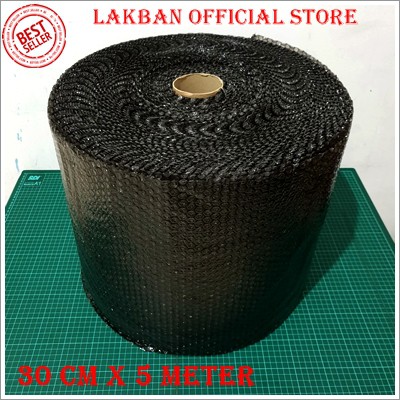 BUBBLE WRAP 30cm x 5mtr Hitam - Black - LOS PROMO !!