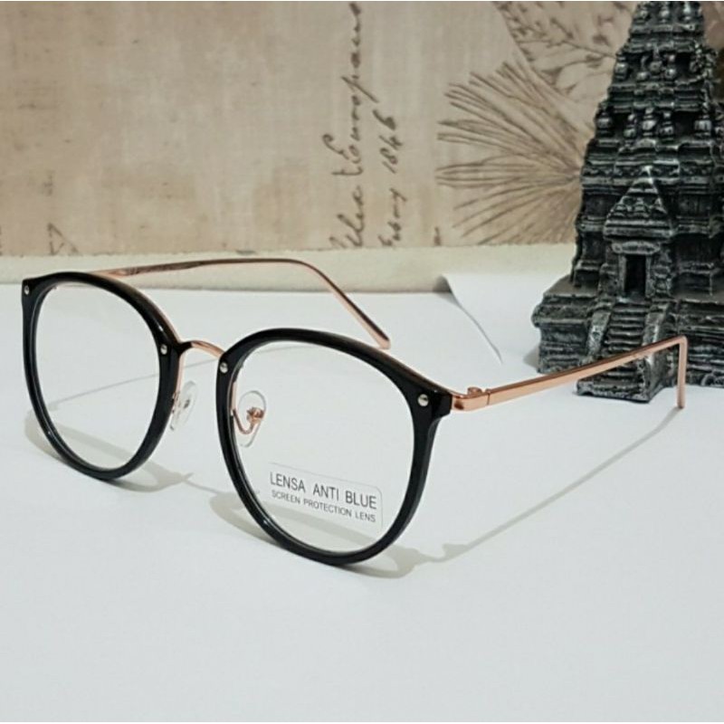 Kacamata anti radiasi normal RB Space CA157AB hitam/gold promo