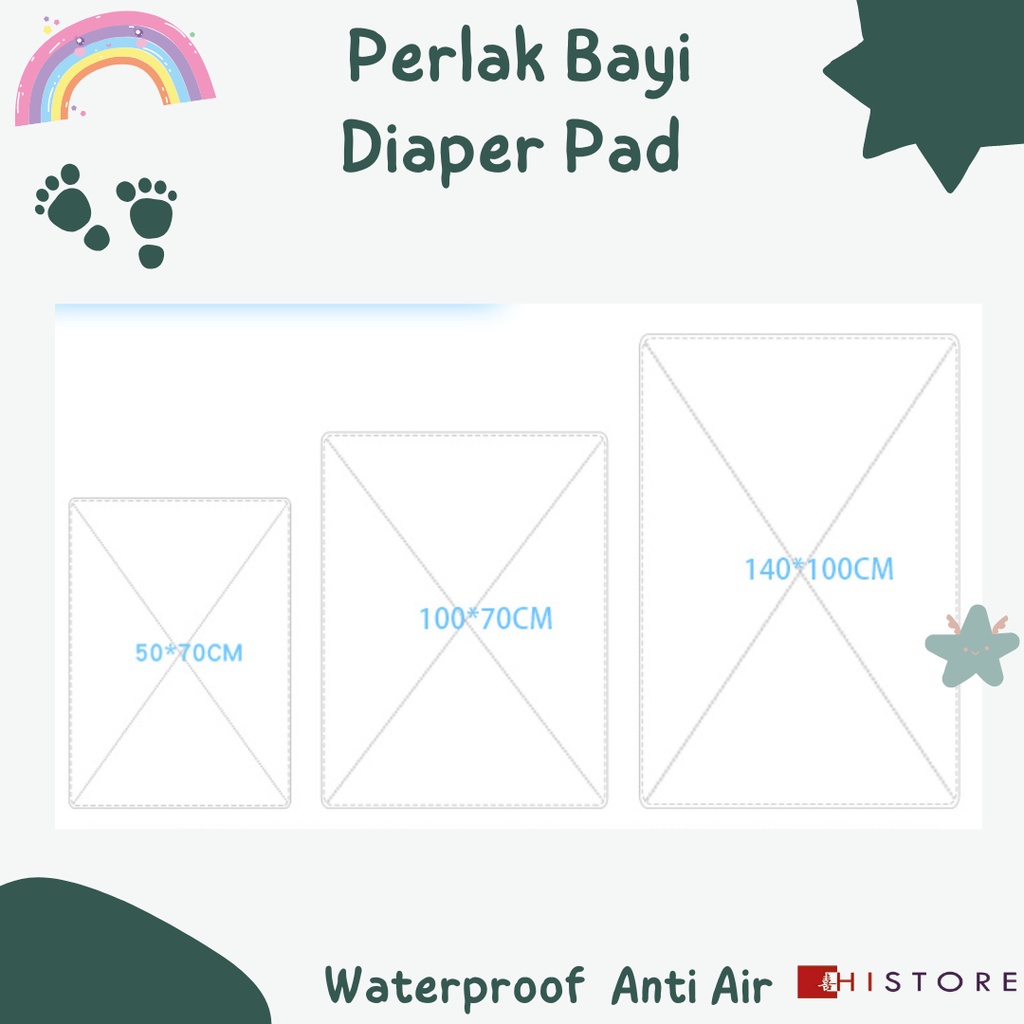 Perlak Bayi Bahan Katun dan Waterproof Diaper Pad ALAS Ompol