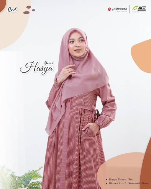 HASYA DRESS NAVY &amp; RED  || YASSMEERA