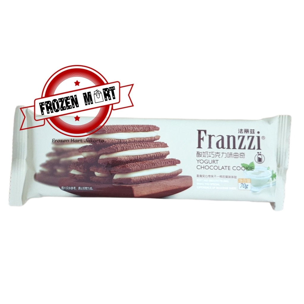 FRANZZI Yogurt Chocolate Cookie / Cemilan Biskuit Yogurt 70 Gr