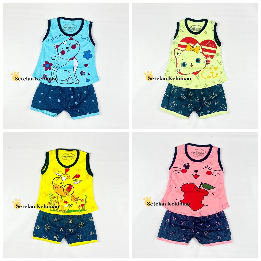 [SK] Set Baju Baby Newborn 0bln-12bln Singlet Kutung Baby Girl Setelan Anak Perempuan Lucu Trendy