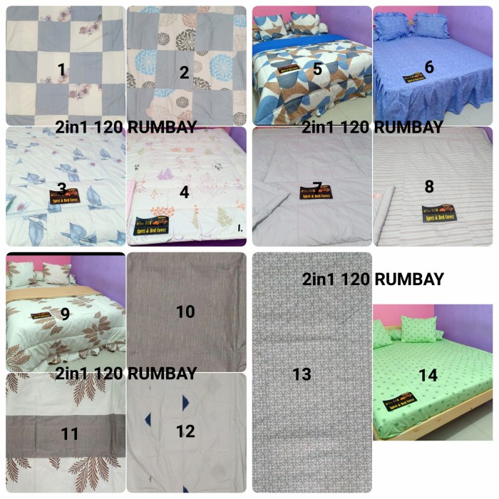 [READY] Sprei perca my love set Sorong 2 in 1 ukuran 120
