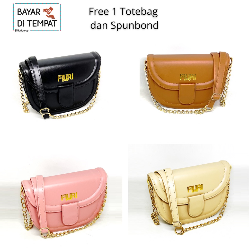 FIURI - UWI BAG - TAS SELEMPANG WANITA - TAS TREND IMPORT KOREA MURAH - SLINGBAG CEWEK - OUTFIT OOTD FASHION WANITA LEBARAN HARI RAYA RAMADHAN