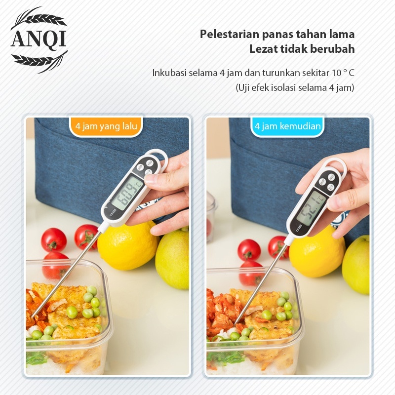 ANQI 1888 WATERPROOF LUNCH BOX / WARNA LENGKAP / Tas Bekal Makanan Anti Air / Cooler Bag Lunch Box Aluminium Foil VS-8