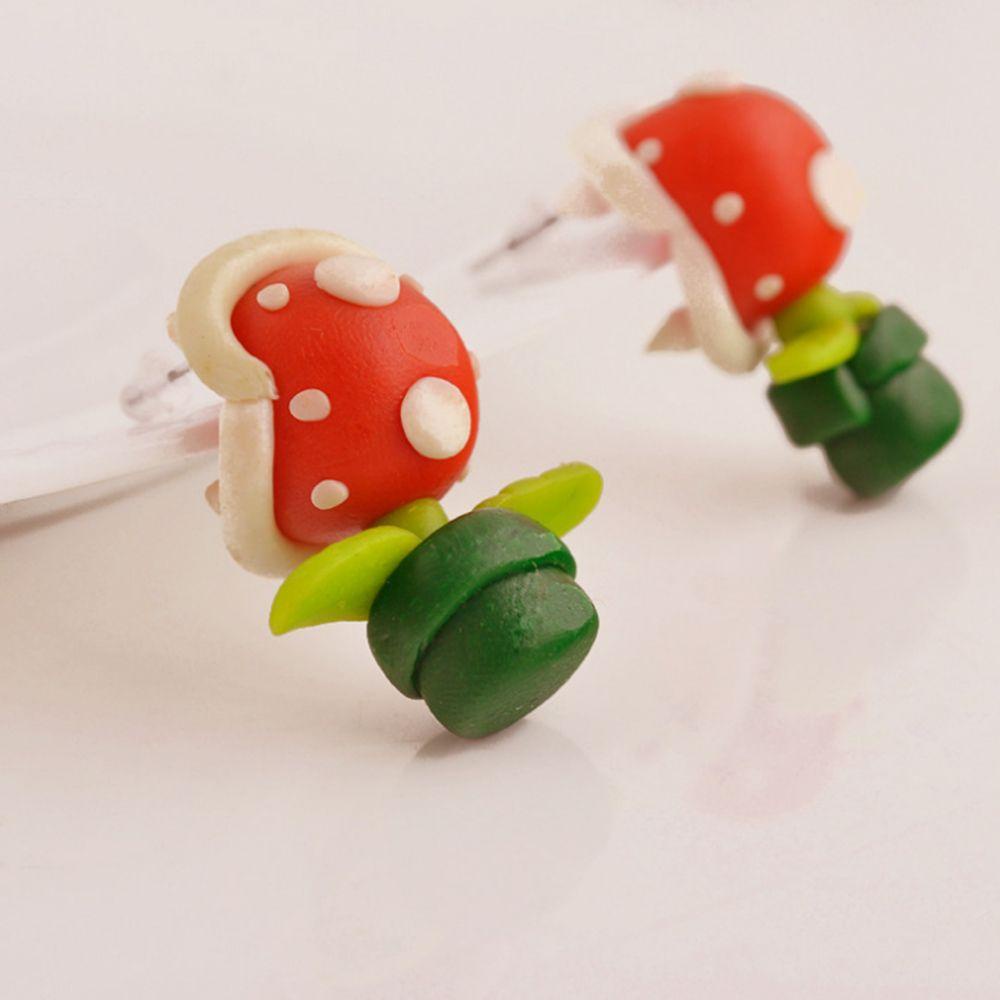 Preva Anting Hewan Handmade Polymer Clay Kartun Simple 3D